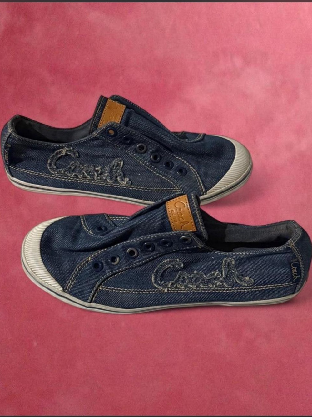 Coach Denim Slip-On Sneakers slip on